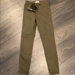 Zara Army Green Jeans